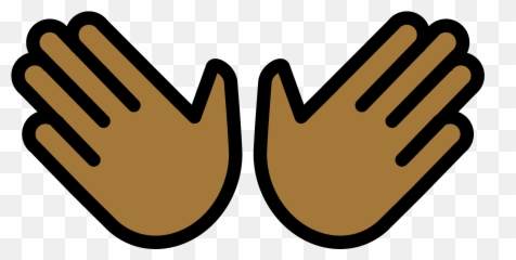 Open Hands Emoji Clipart - Manos Clipart,Folded Hand Emoji