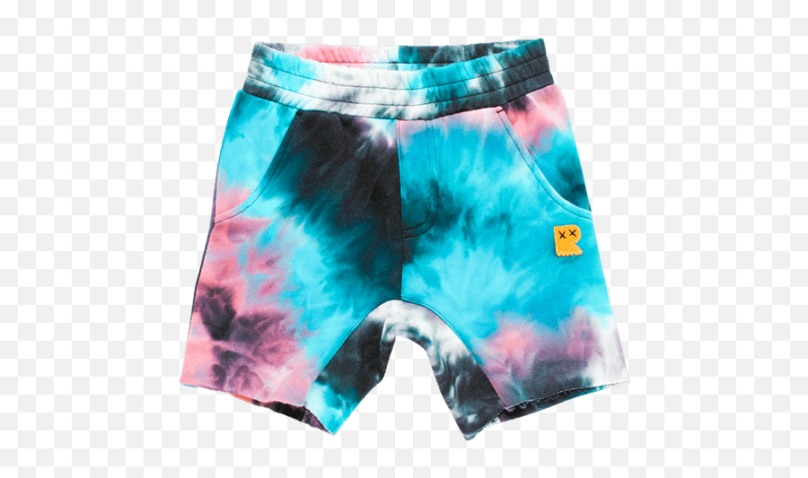 Minti U2013 Cinnamon Street Kids - Rock Your Kid Tie Dye Shorts Emoji,Girls Emoji Shorts