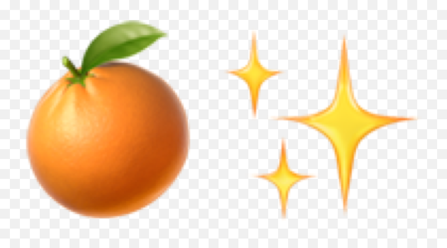 Orange Sparkle Emoji Yellow Sticker By Xio - Grapefruit,Orange Emoji