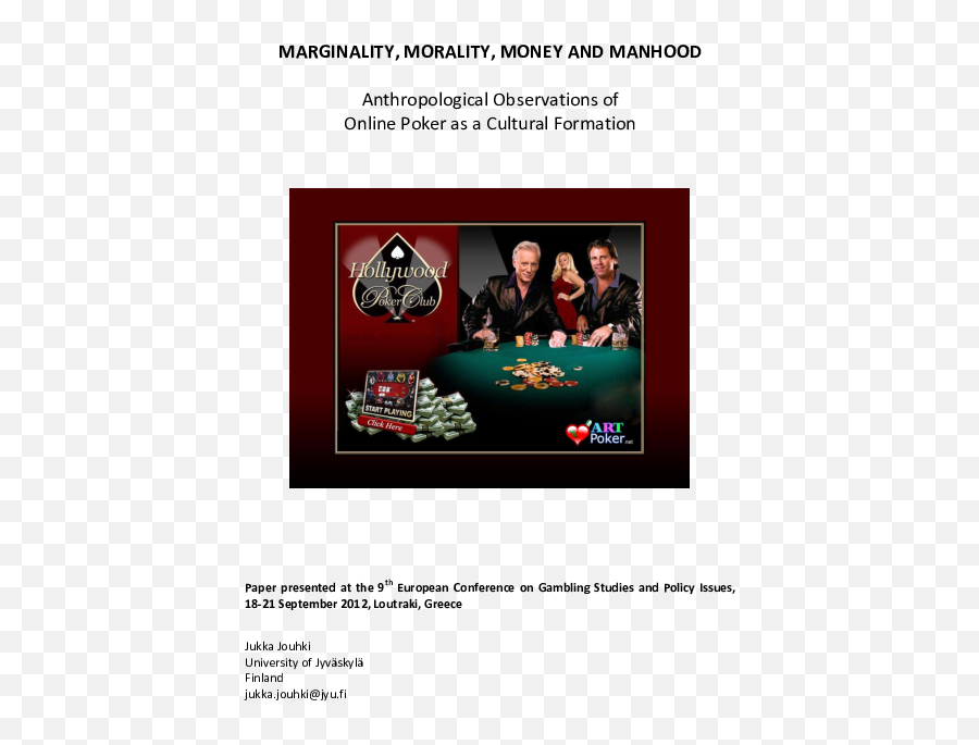 Online Poker As A Cultural Formation - Language Emoji,Emotion Poker