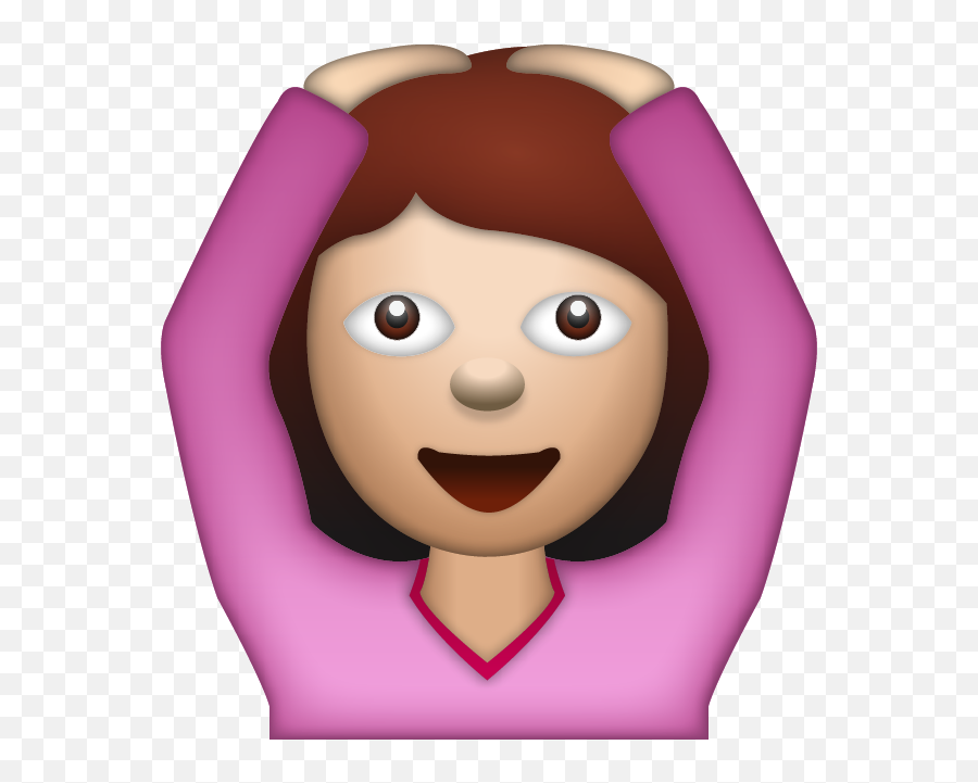 Download Woman Saying Yes Emoji - Woman Saying Yes Emoji,Pleased Emoji