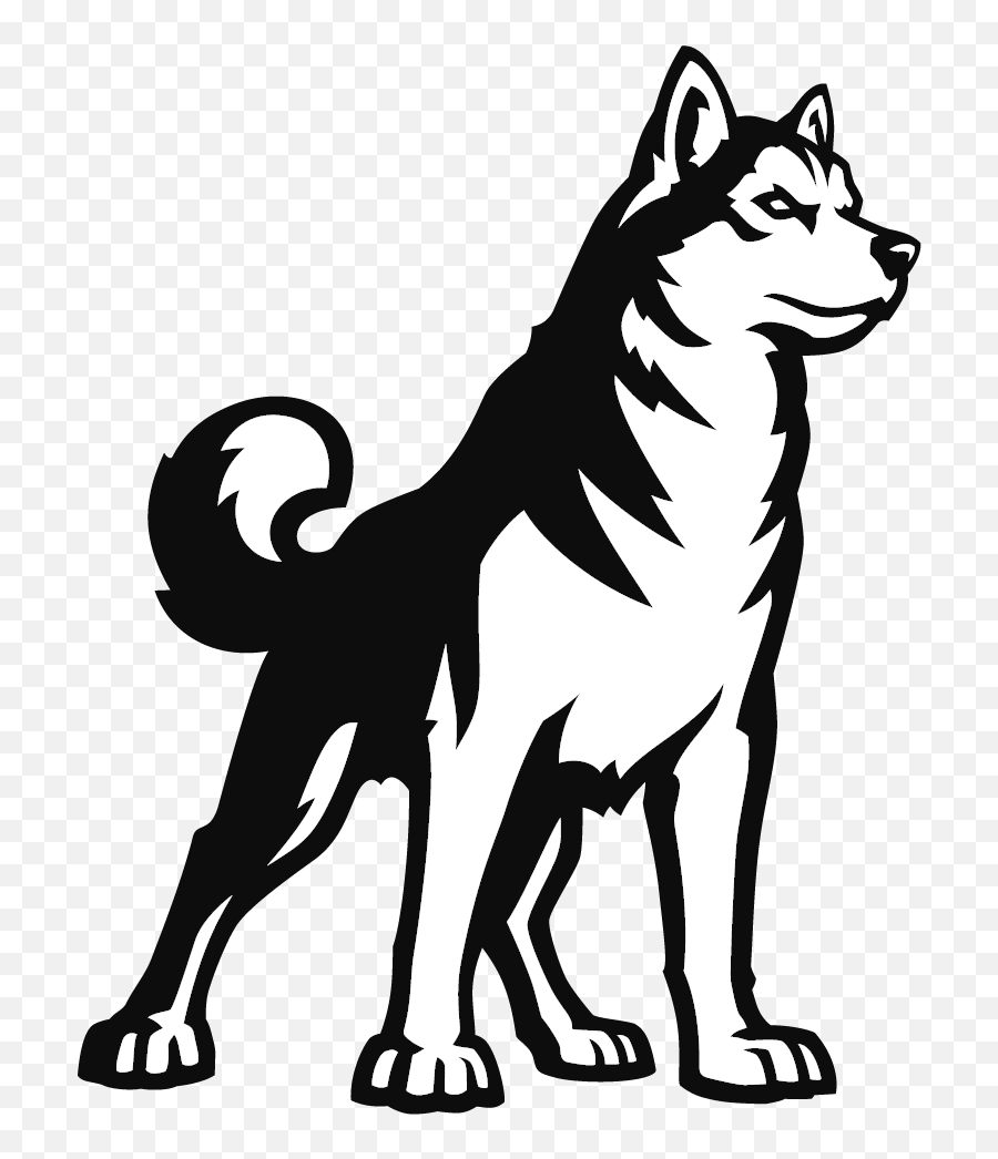 Husky Clipart Dog Indian Husky Dog - Mascot Northeastern University Logo Emoji,Siberian Husky Emoji