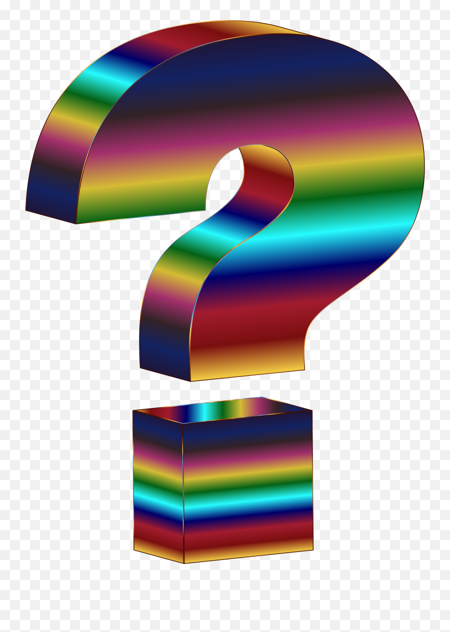 Evidence Clipart Question Mark - Rainbow 3d Question Mark Emoji,Emoji 