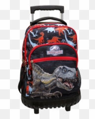 Mochilas - Mochilas De Jurassic World Con Ruedas Emoji,Emoticon Perdido Con Mochila