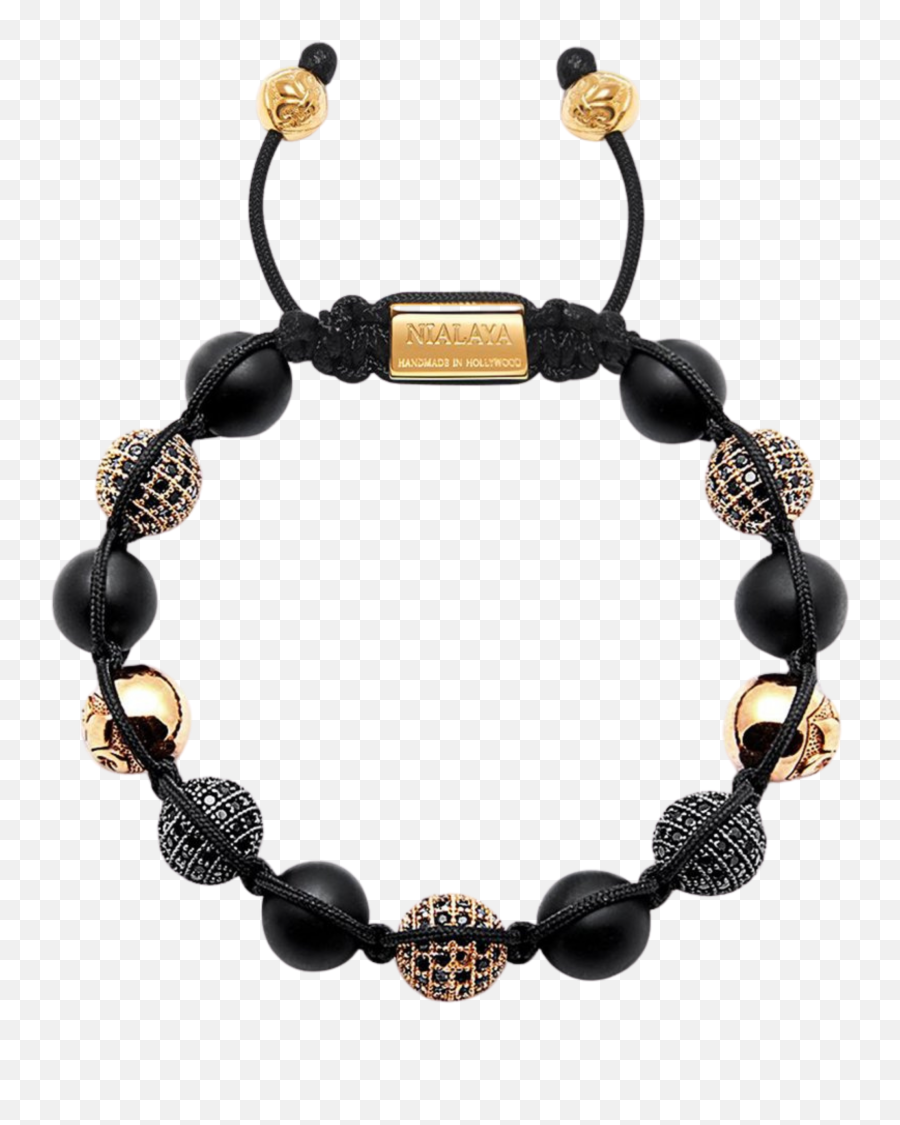 Matte Onyx And Cz Diamonds - Men African Black Bracelets Emoji,Gold Green Emotions