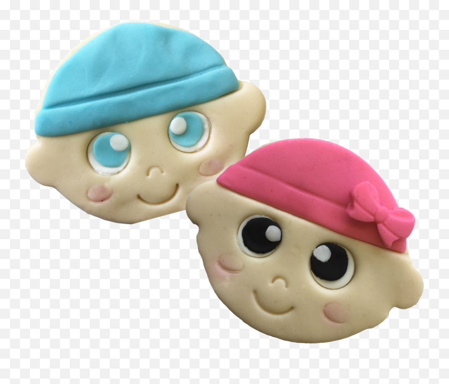Baby Fondant Cookie U2013 Wwwbrookiescookiesnyccom - Soft Emoji,Cute Little Baby Boy Emoticon
