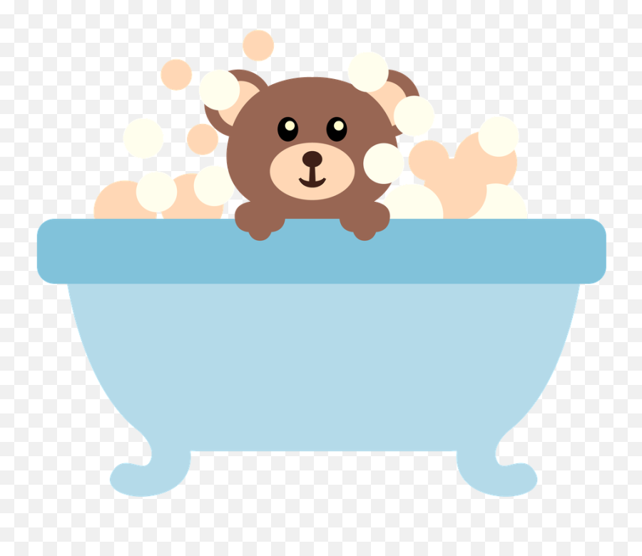 Brothers Clipart Hello - Teddy In The Bath Clipart Png Cub In Tub Clipart Emoji,Bathrub Emoji