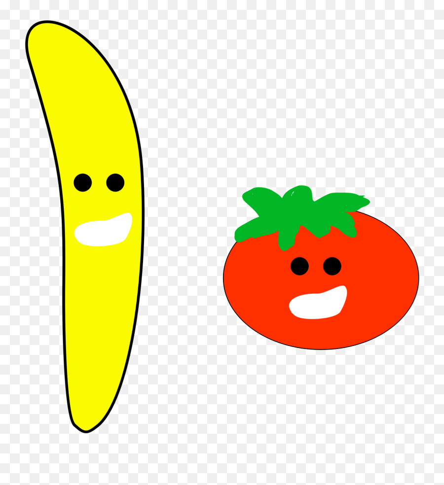 Smiley Clipart Banana Smiley Banana - Banana And Tomato Clipart Emoji,Banana Emoticon