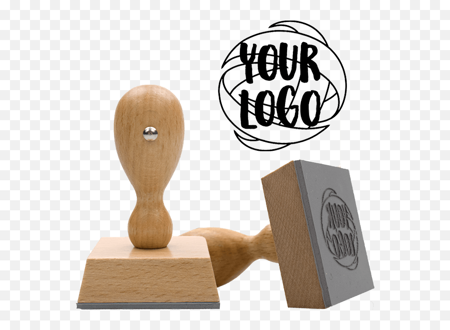 Round Logo Stamp Medium - Stamp Handle Wood Emoji,Craft Emotion Stamps