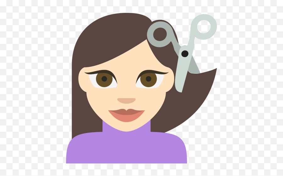 Persona Cortándose El Pelo Tono De Piel Claro Emoji - Cutting Hair Emoji Png,Como Insertar Los Nuevos Emojis Del 2019 Al Iphone