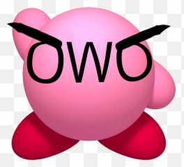 Agressive Owo Kirbykong Emoji,Cute Owo Emoticon