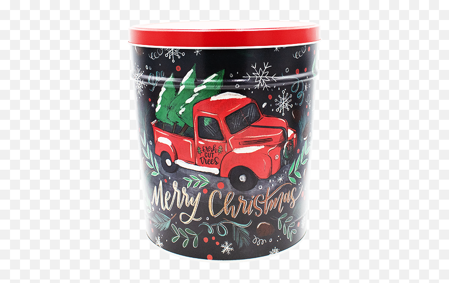 Tree Farm Truck Holiday Tin 35 Gallon Emoji,Holiday Tree Emoji