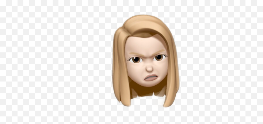 Emoji Angry Face Girl Sticker - Hair Design,Angry Girl Emoji