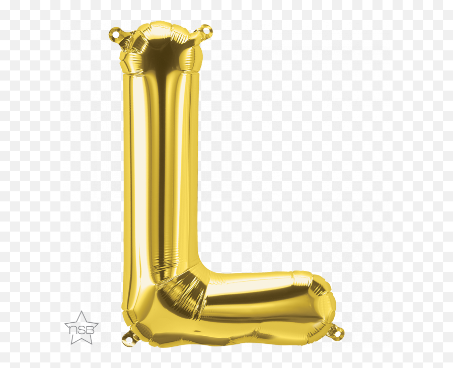 16 Letter - L Gold Shape Qualatex Foil Balloon North Gold Balloon Letter L Emoji,Emoji Twinkle Toes