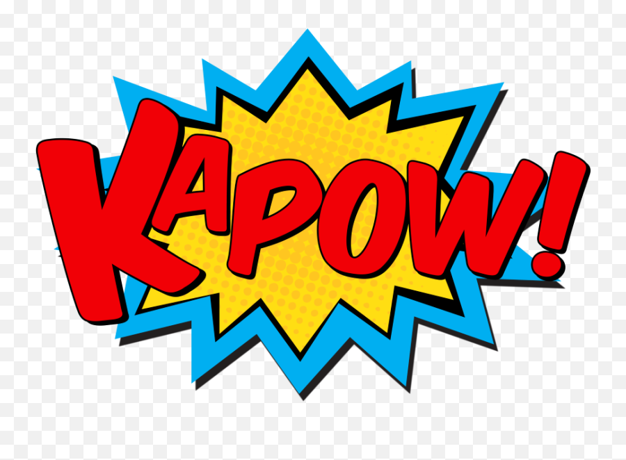 Kapow Superhero Marvel Sticker - Super Hero Words Png Emoji,Kapow Emoji