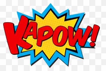 Kapow Superhero Marvel Sticker - Super Hero Words Png Emoji,Kapow Emoji
