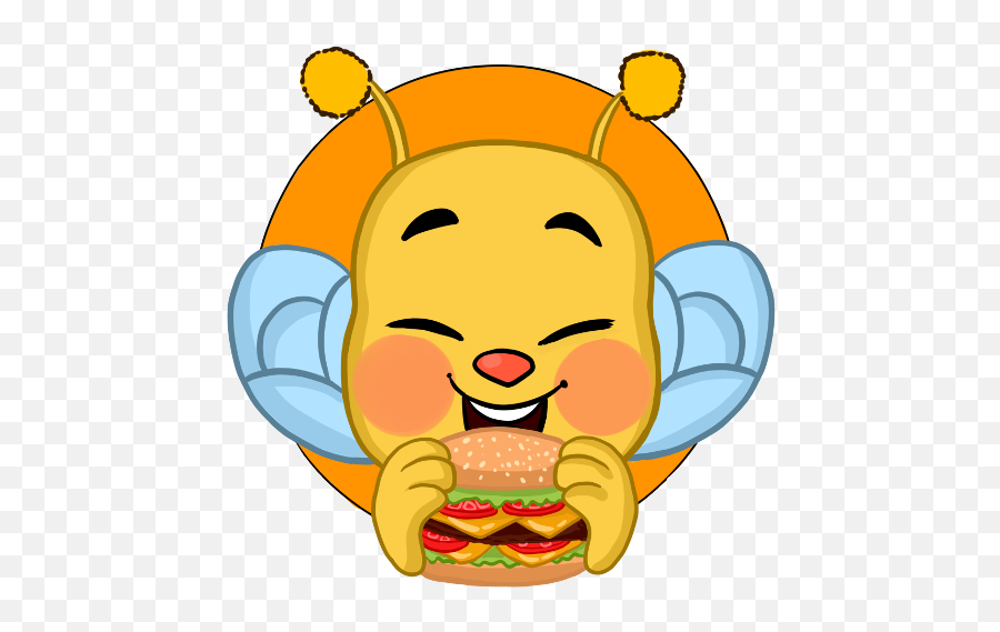 Hamburger Bee Cute Bee Bee Todays Birthday - Happy Emoji,Juggler Emoji