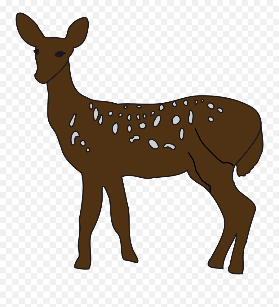 Deer Clipart - Silueta De Venado Cola Blanca Emoji,Buck Deer Emoji
