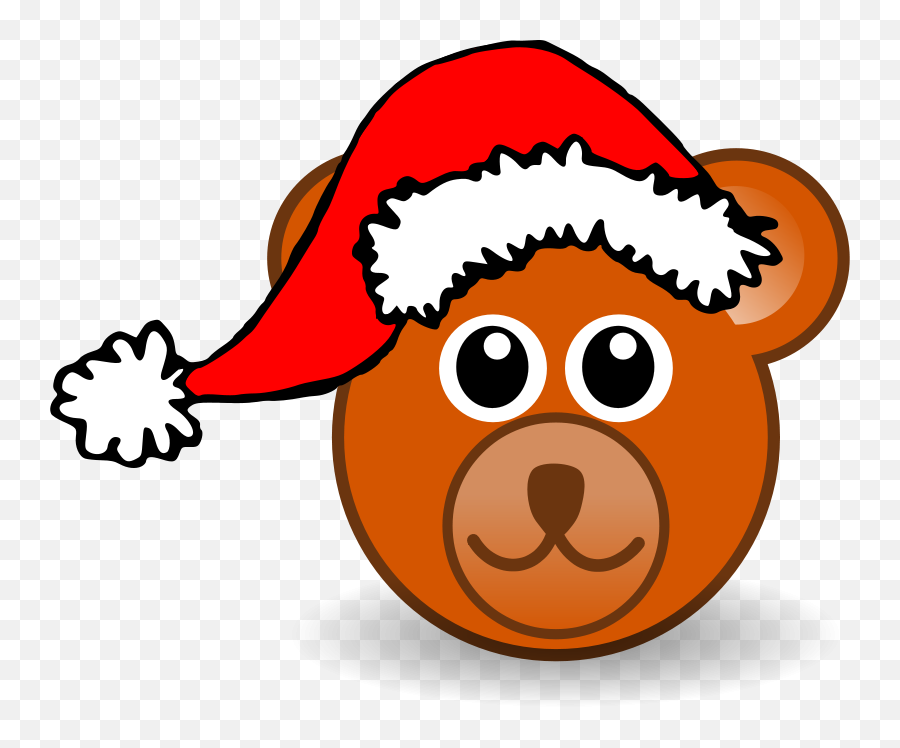 Free Pictures Bear - Animated Cartoon Black And White Emoji,Cute Christmas Emoticons Bear