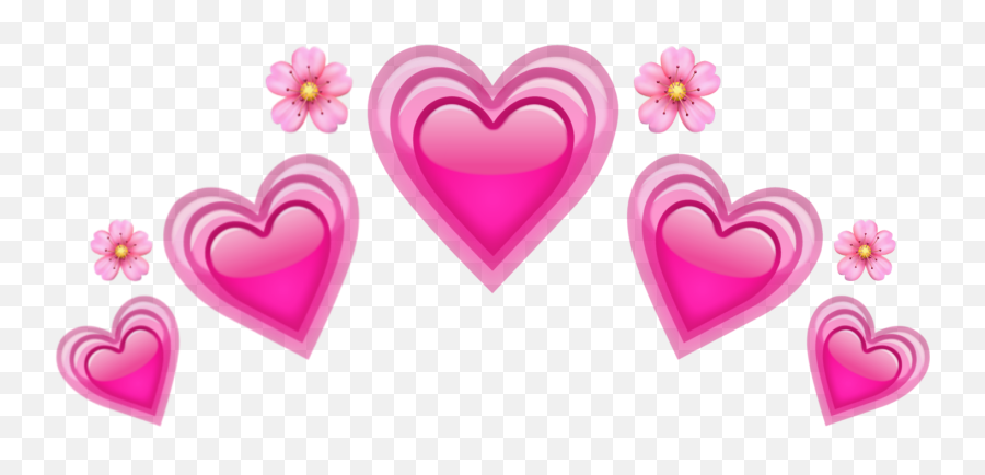 Heart Crown Pink Corazon Rosa Sticker By So Nice - Corona Cute Png Emoji,Heartbeat Emoji