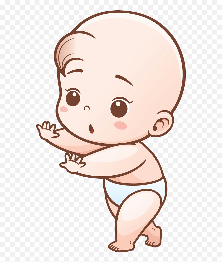 Baby Clipart - Clipartworld Cute Baby Cartoon Stand Emoji,Baby Girl Emoji Transparent Background