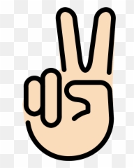 Victory Hand Emoji Clipart - Victory Emoji Hd,Asl Emoji