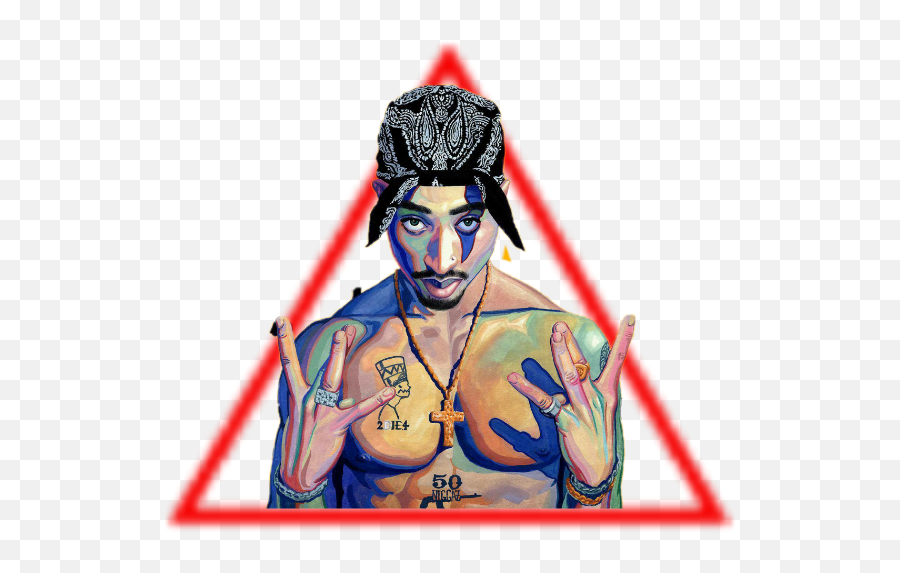 Tupac 2pac Red Sticker - 2pac Cartoon Emoji,2pac Emoji