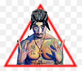 Tupac 2pac Red Sticker - 2pac Cartoon Emoji,2pac Emoji
