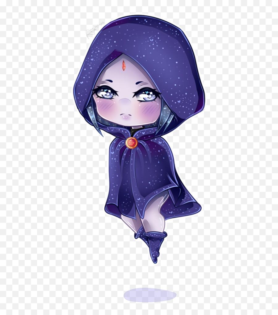 Demon Child - Raven From Teen Titans Chibi Emoji,Teen Titans Raven Emotion Scence