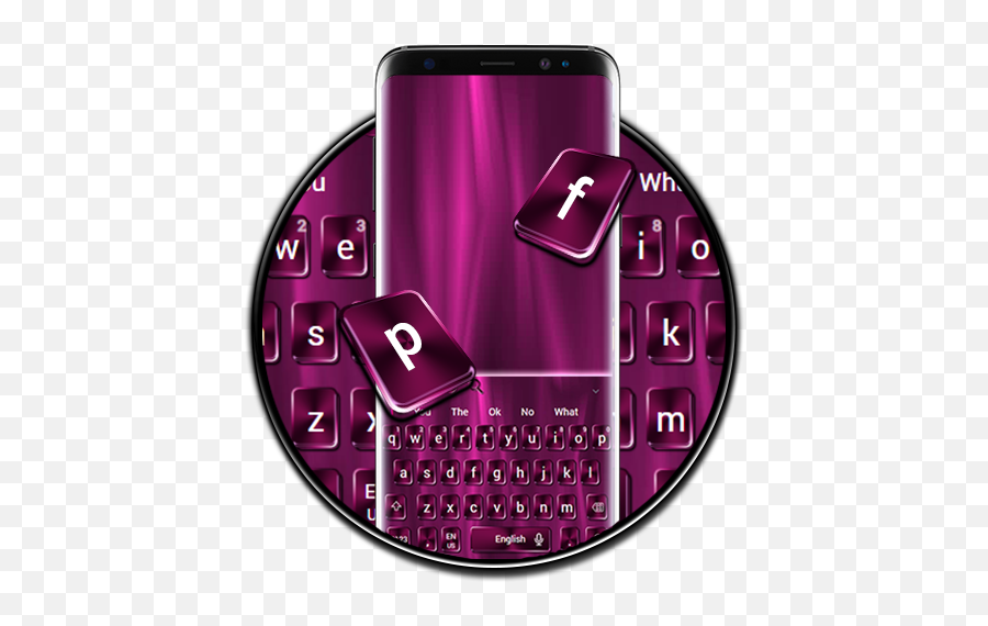 Classic Purple Metal Keyboard Theme - Girly Emoji,Lg Emojis Battery Mood