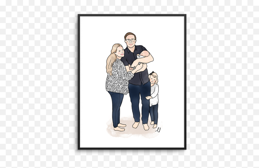 Order Your Custom Portrait Illustration - Hug Emoji,Pictured/drawn Emotions
