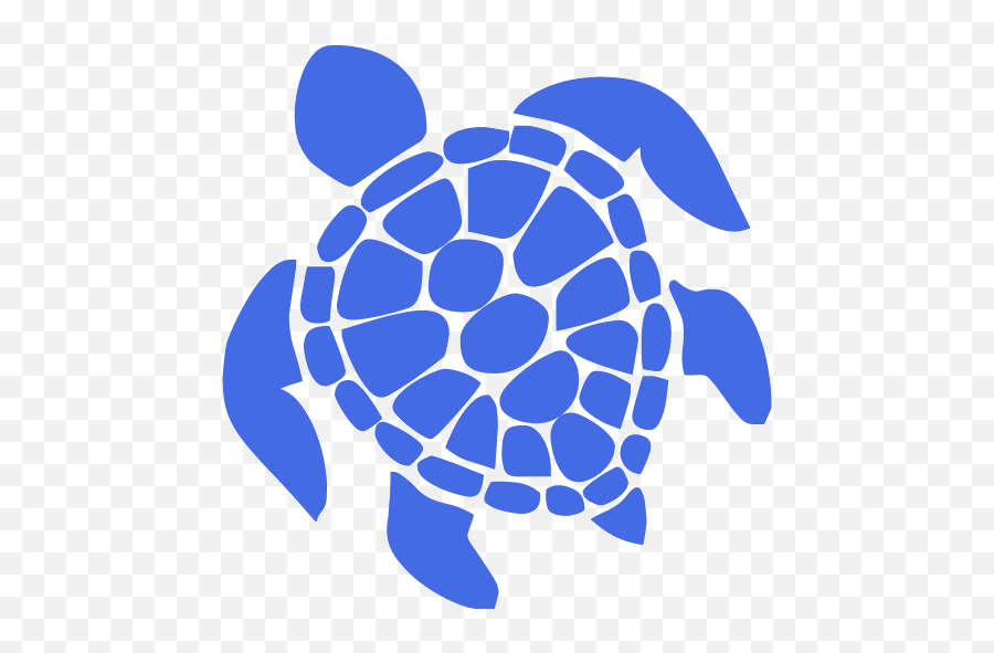 Royal Blue Turtle Icon - Sea Turtle Decal Emoji,Sea Turtle Emoticon