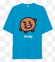Bt21 Shooky Oversize Unisex Tiört - Short Sleeve Emoji,Emoji Pop 454