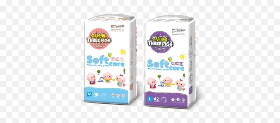 Three Small Pigs Ultra - Thin Breathable Diapers L Dry Trousers Soft Emoji,Male L&d Physicians Emotion