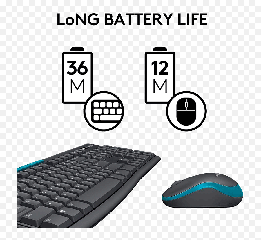 Logitech Wireless Keyboard And Mouse Combo Mk275 Black - Logitech Wireless Keyboard And Mouse Combo Mk275 Emoji,Logitech K260 Emojis