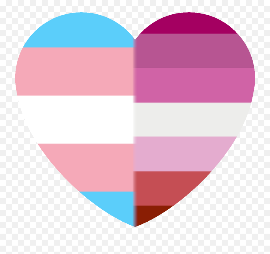 Moved To Lokiradicaltown Made Some Transbian Hearts - Girly Emoji,Lesbian Flag Emoji