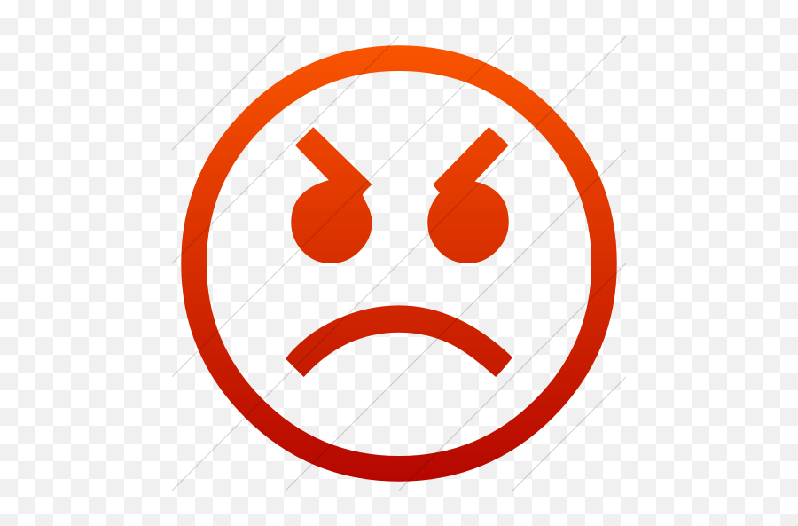 Iconsetc Simple Red Gradient Classic Emoticons Angry Face Icon Emoji,Angry Throwing Emoticon