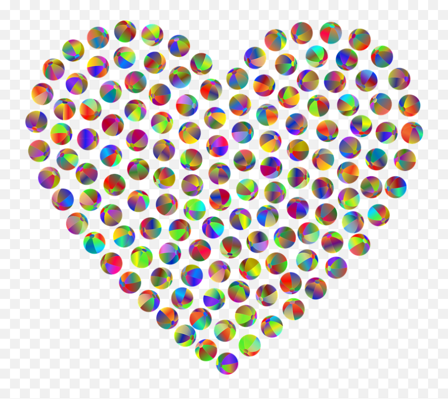 Free Photo Colorful Balls Heart Prismatic Beach Balls Love Emoji,Emotions Of A Betta Fish