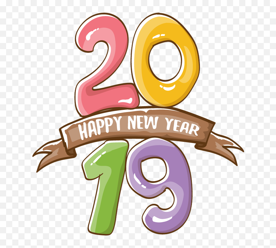 2019 Happy New Year 19 Vector - Happy New Year Hd Images 19 Emoji,Happy New Year Emoji 2019