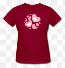 Plus Size Cotton T - Shirt With Bursting Valentineu0027s Day Emoji,Dark Red Heart Emoji