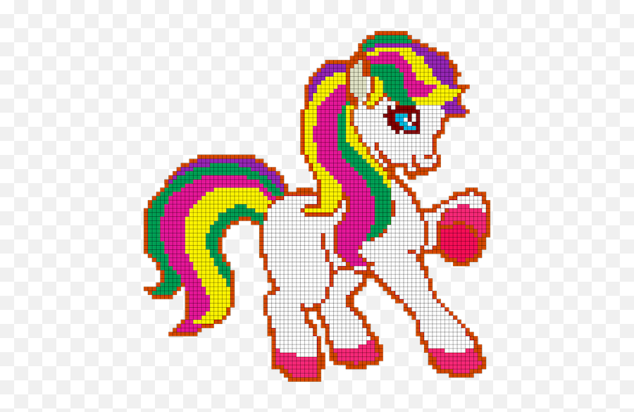 Pony Color By Number - Unicorn Pixel Art Coloring U2013 Appar På Get Little Pony Color By Number Pixel Emoji,Emotions Coloring Sheets