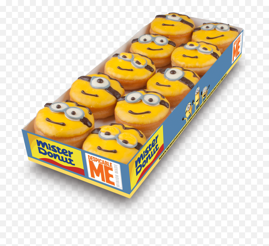 Mister Donut And Despicable Me Brings - Minions Donut Emoji,Despicable Me Minion Emoticon