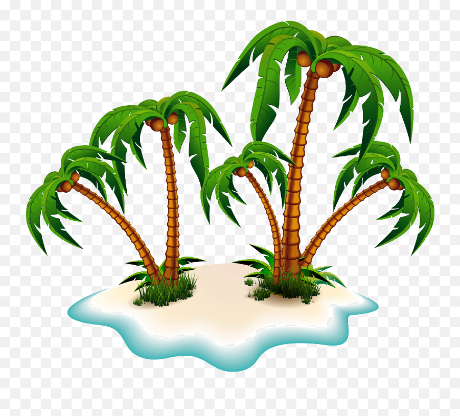 Palm Tree Island Clip Art Png - Palm Trees Island Png Emoji,Palm Tree Emojis