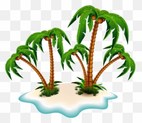 Palm Tree Island Clip Art Png - Palm Trees Island Png Emoji,Palm Tree Emojis