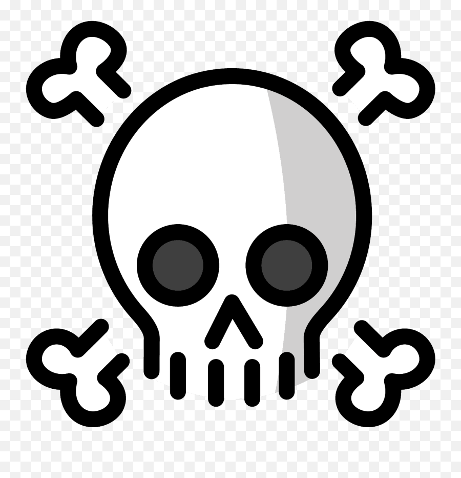 Skull And Crossbones - Skull Clipart Transparent Emoji,Skull Emoji