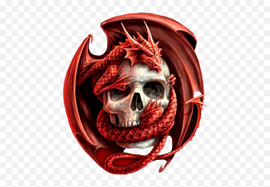 Gothic Dragon And Skull Cross Car - Skull And Dragon Png Emoji,Guess The Emoji Skull Water Skull