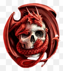 Gothic Dragon And Skull Cross Car - Skull And Dragon Png Emoji,Guess The Emoji Skull Water Skull