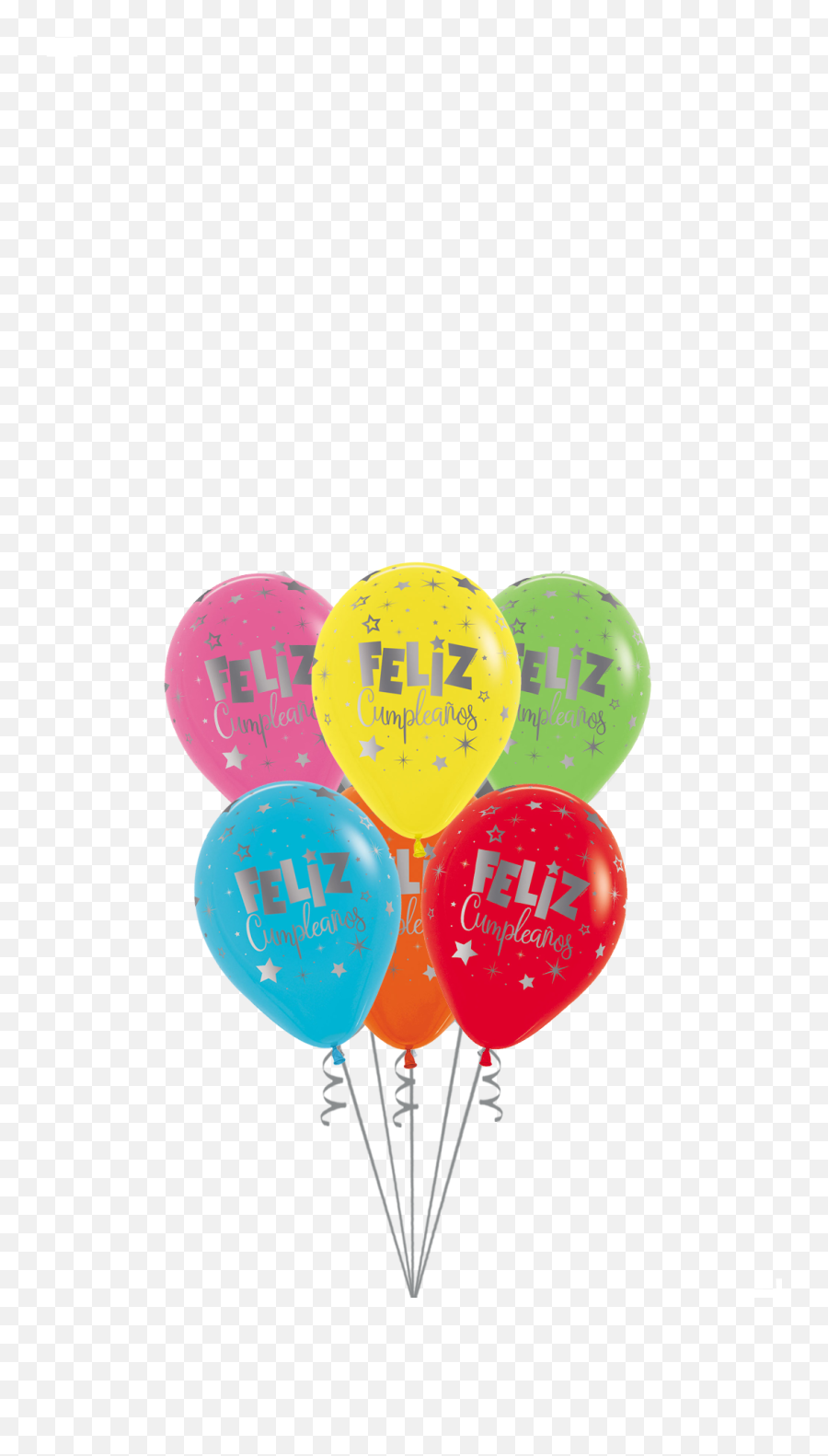 6 Globos Látex Feliz Cumpleaños Coronas U2013 Mis Globos - Party Emoji,Feliz Cumplea?os Emoji