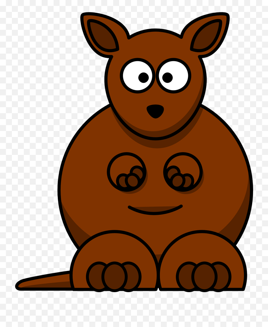 Free Image On Pixabay - Kangaroo Brown Australia Mammal Cartoon Kangaroo Clip Art Emoji,Ferret Emoticons