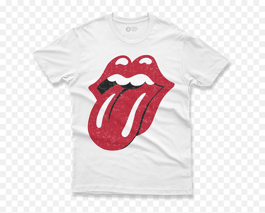 Famous Tees Of History The Story Of The Rolling Stones Logo - Rolling Stones Tshirt Png Emoji,Tongue Sticking Out Emoticon Meaning
